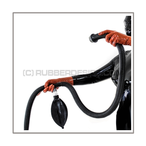 Inhalersystem SMELL-ONE with foot-pump, aroma-bottle, rebreathing bag and tube-set with t-joint and gasmask-connector-thread